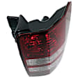 Passenger Side Tail Light, Without bulb(s), Halogen, Clear and Red Lens