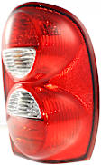 Passenger Side Tail Light, with Bulb, Halogen, Clear and Red Lens, Without Tail Lamp Guard, Except Renegade Model, CAPA CERTIFIED
