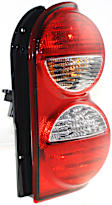 Passenger Side Tail Light, with Bulb, Halogen, Clear and Red Lens, Without Tail Lamp Guard, Except Renegade Model, CAPA CERTIFIED