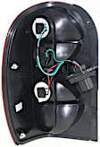 Passenger Side Tail Light, with Bulb, Halogen, Clear and Red Lens, Without Tail Lamp Guard, Except Renegade Model, CAPA CERTIFIED
