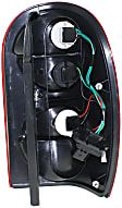 Driver Side Tail Light, with Bulb, Halogen, Clear and Red Lens, Without Tail Lamp Guard, Except Renegade Model, CAPA CERTIFIED
