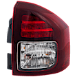 Passenger Side Tail Light, with Bulb, Halogen, Clear and Red Lens, CAPA CERTIFIED