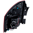 Passenger Side Tail Light, with Bulb, Halogen, Clear and Red Lens, CAPA CERTIFIED