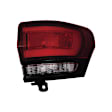 Passenger Side, Outer Tail Light, With bulb(s), Halogen, Clear and Red Lens, Black Bezel Trim, SRT/Trackhawk Models, CAPA CERTIFIED