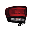 Driver Side, Outer Tail Light, With bulb(s), Halogen, Clear and Red Lens, Black Bezel Trim, SRT/Trackhawk Models, CAPA CERTIFIED