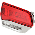 Driver Side, Inner Tail Light, with Bulb, Halogen, Clear and Red Lens, Without Gray Trim, Except SRT Model