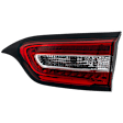 Passenger Side, Inner Tail Light, with Bulb, Halogen/LED Combo, Clear and Red Lens, CAPA CERTIFIED