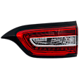 Passenger Side, Inner Tail Light, with Bulb, Halogen/LED Combo, Clear and Red Lens, CAPA CERTIFIED