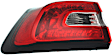 Driver Side, Outer Tail Light, with Bulb, Halogen, Clear and Red Lens, CAPA CERTIFIED