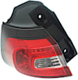 Driver Side, Outer Tail Light, with Bulb, Halogen, Clear and Red Lens, CAPA CERTIFIED