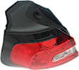Driver Side, Outer Tail Light, with Bulb, Halogen, Clear and Red Lens, CAPA CERTIFIED