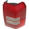 Passenger Side Tail Light, without Bulb, Halogen, Clear and Red Lens