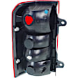 Passenger Side Tail Light, without Bulb, Halogen, Clear and Red Lens