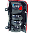 Driver Side Tail Light, without Bulb, Halogen, Clear and Red Lens