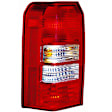 Driver Side Tail Light, without Bulb, Halogen, Clear and Red Lens, CAPA CERTIFIED