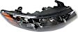 Passenger Side Headlight, with Bulb, Halogen, Hatchback/Sedan, CAPA Certified
