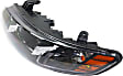 Driver Side Headlight, with Bulb, Halogen, Hatchback/Sedan, CAPA Certified