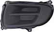 Front, Driver Side Fog Light Cover, Black