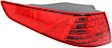 Driver Side, Outer Tail Light, with Bulb, Halogen, Red Lens, Except Hybrid Model, USA Built Vehicle, CAPA CERTIFIED