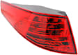 Driver Side, Outer Tail Light, with Bulb, Halogen, Red Lens, Except Hybrid Model, USA Built Vehicle, CAPA CERTIFIED