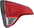 Driver Side, Inner Tail Light, with Bulb, Halogen, Clear and Red Lens, CAPA CERTIFIED