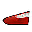 Passenger Side, Inner Tail Light, with Bulb, Halogen, Clear and Red Lens, Standard Type, Sedan, CAPA CERTIFIED