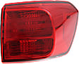 Passenger Side, Outer Tail Light, With bulb(s), Halogen, Red Lens CAPA CERTIFIED