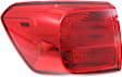 Driver Side, Outer Tail Light, With bulb(s), Halogen, Red Lens CAPA CERTIFIED