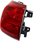 Driver Side, Outer Tail Light, With bulb(s), Halogen, Red Lens CAPA CERTIFIED