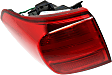 Driver Side, Outer Tail Light, With bulb(s), Halogen, Red Lens CAPA CERTIFIED