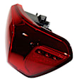 Driver Side, Outer Tail Light, With bulb(s), LED, Clear and Red Lens CAPA CERTIFIED