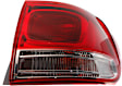 Passenger Side, Outer Tail Light, with Bulb, Halogen, Clear and Red Lens, CAPA CERTIFIED