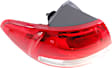Driver Side, Outer Tail Light, with Bulb, Halogen, Clear and Red Lens, CAPA CERTIFIED