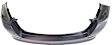 Rear Primed Bumper Cover, Except Hybrid Model, USA Built Vehicles, Without Parking Aid Sensor Holes, CAPA Certified