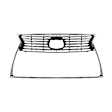Grille Assembly, Chrome Shell with Painted Black Insert, CAPA CERTIFIED