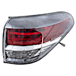 Passenger Side, Outer Tail Light, without Bulb, Halogen, Clear and Red Lens, Japan Built Vehicle