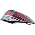 Passenger Side, Outer Tail Light, without Bulb, Halogen, Clear and Red Lens, Japan Built Vehicle
