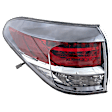 Driver Side, Outer Tail Light, without Bulb, Halogen, Clear and Red Lens, Japan Built Vehicle