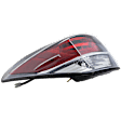 Driver Side, Outer Tail Light, without Bulb, Halogen, Clear and Red Lens, Japan Built Vehicle