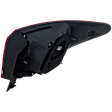 Driver Side, Outer Tail Light, without Bulb, Halogen, Clear and Red Lens, Base Model, CAPA Certified