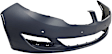 Front Primed Bumper Cover, Sedan, With Signature Lightning, Without Tow Hook Holes, With Parking Aid Sensor Holes, CAPA CERTIFIED