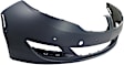 Front Primed Bumper Cover, Sedan, With Signature Lightning, With Tow Hook Holes, With Parking Aid Sensor Holes, CAPA CERTIFIED