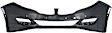 Front Primed Bumper Cover, Sedan, With Signature Lightning, With Tow Hook Holes, With Parking Aid Sensor Holes, CAPA CERTIFIED