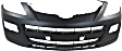 Front Primed Bumper Cover, With Fog Light Holes, Without Parking Aid Sensor Holes CAPA Certified