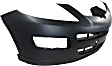 Front Primed Bumper Cover, With Fog Light Holes, Without Parking Aid Sensor Holes CAPA Certified