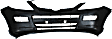 Front Primed Bumper Cover, With Fog Light Holes, Without Parking Aid Sensor Holes CAPA Certified