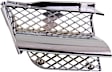 Passenger Side, Upper Grille Assembly, Chrome Shell and Insert, Grille