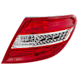 Passenger Side Tail Light, With bulb(s), Halogen, Clear and Red Lens, With LED Turn Signal, With Curve Lighting System, USA Type