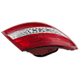 Driver Side Tail Light, With bulb(s), Halogen, Clear and Red Lens, With LED Turn Signal, With Curve Lighting System, USA Type