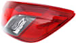 Passenger Side, Outer Tail Light, with Bulb, Halogen, Clear and Red Lens, 6 Cyl., 3.7L Engine, CAPA CERTIFIED